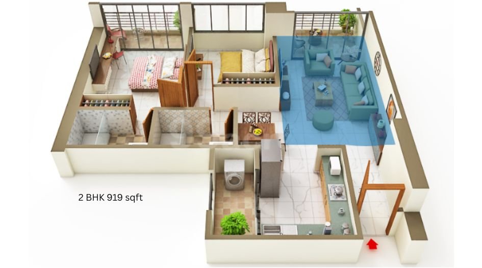 Nyati-Evania-Gallery-2BHK-Floor-Plan