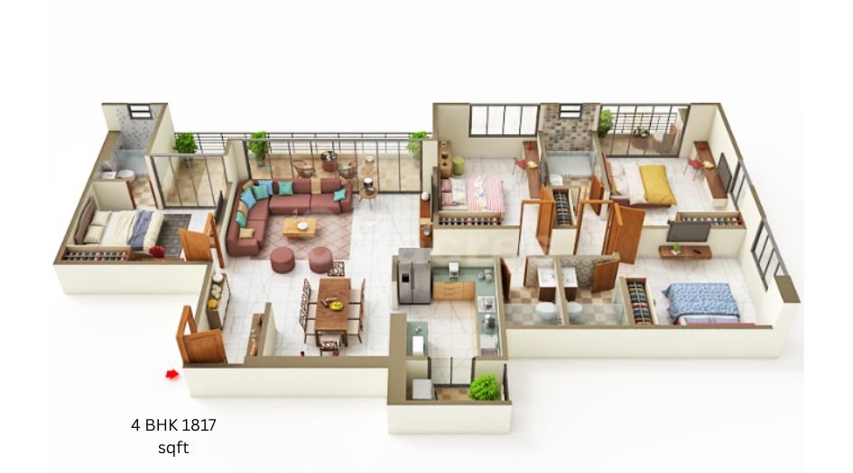 Nyati-Evania-Gallery-4BHk-Floor-Plan-2